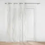 Voilage a oeillets 140 x 280 cm voile sable imprime metallise elona Or