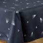 Nappe rectangle 150 x 240 cm polyester imprime metallise sapin Marine/argent