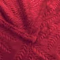 Plaid 125 x 150 cm flanelle relief unie nelia Carmin