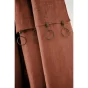 Rideau Ajustable Sixtine Terracotta - 140 x 270 cm - Coton Flammé 8 Anneaux Pince