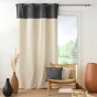 Rideau tamisant a oeillets 140 x 240 cm polycoton Tessa Anthracite