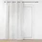 Voilage a oeillets 140 x 240 cm metallisé Lorea Naturel