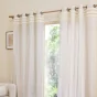 Lot de 2 Rideaux à Œillets Vertis - 140 x 240 cm - Polycoton Uni avec Franges