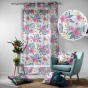 Panneau à Œillets 140x240 cm – Voile Sablé Imprimé Fleurs Tropicales Bella