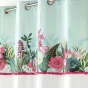  Rideau à œillets 140 x 240 cm – Coton imprimé floral et franges – Anabella Menthe