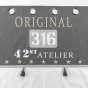 Rideau à œillets 140 x 240 cm – Coton uni + top imprimé – Modèle ORIGINAL Blanc