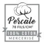 Pack housse de couette + drap housse + 2 taies 220 x 240  cm en percale de luxe Blanc