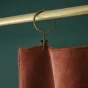 Rideau ajustable + 8 anneaux pince  140 x 270 cm velours de coton césar terracotta Orange