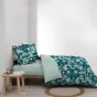 Parure 3 p. 240 x 220 cm polycoton 52 fils Scarlett Emeraude