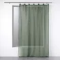 Voilage effet lin à anneaux 140 x 240 cm Linka Kaki