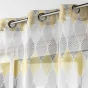 Voilage a oeillets 140 x 240 cm voile imprimé Winter green Jaune