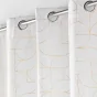 Rideau a oeillets 140 x 260 cm polyester imprime metallisé Louxor Blanc