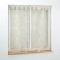 Paire droite passants 2 x 60 x 120 cm voile tisse applique karla Taupe