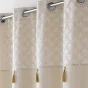 Rideau tamisant en coton 140 x 240 cm + pompons Rafina Or