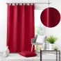 Rideau a passants 140 x 260 cm polyester uni essentiel Rouge