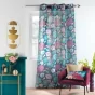 Panneau a oeillets 140 x 240 cm voile sable imprime winteria Bleu