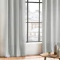 Rideau grande hauteur à œillets 140 x 280 cm – Polyester uni Essentiel Gris