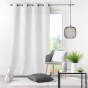 Rideau grande hauteur à œillets 140 x 280 cm – Polyester uni Essentiel Blanc