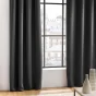 Rideau à Œillets 135 x 240 cm – Occultant Uni Noir