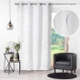 Lot de 2 rideaux tamisant 140 x 260 cm imprimé Bully Blanc