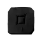 Galette 4 rabats 36 x 36 x 3.5 cm polyester uni essentiel Noir