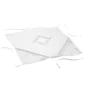 Galette 4 rabats 36 x 36 x 3.5 cm polyester uni essentiel Blanc