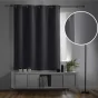 Rideau occultant à œillets 140 x 180 cm – Uni Ardoise – Petite hauteur –