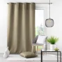 Rideau grande hauteur à œillets 140 x 280 cm – Polyester uni Essentiel Beige