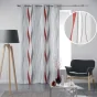 Rideau à œillets 140 x 260 cm – Polyester imprimé Ondulys Rouge