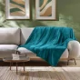Plaid  ultra doux 180 x 220 cm – Flanelle Unie Flanou Bleu
