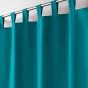 Rideau à passants 140x260 cm – uni pétrole – polyester Essentiel