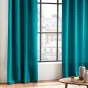 RideauRideau grande hauteur à œillets 140 x 280 cm – Polyester uni Essentiel Petrole
