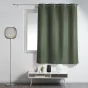 Rideau à œillets petite hauteur 140 x 180 cm – polyester uni essentiel – Kaki