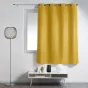 Rideau à œillets petite hauteur 140 x 180 cm – polyester uni essentiel – Miel