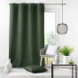 Rideau grande hauteur à œillets 140 x 280 cm – Polyester uni Essentiel Kaki