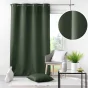 Rideau grande hauteur à œillets 140 x 280 cm – Polyester uni Essentiel Kaki