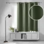 Rideau occultant à œillets 140 x 180 cm – Uni Kaki – Petite hauteur –