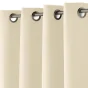 Rideau à œillets petite hauteur 140 x 180 cm – polyester uni essentiel – Naturel