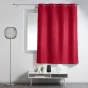 Rideau à œillets petite hauteur 140 x 180 cm – polyester uni essentiel – Rouge
