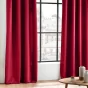 Rideau À Œillets 140 x 260 cm Polyester Uni Essentiel - Rouge