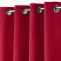 Rideau À Œillets 140 x 260 cm Polyester Uni Essentiel - Rouge