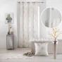rideau a oeillets 140 x 260 cm polyester imprime metallise sunny gold