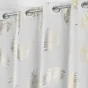 rideau a oeillets 140 x 260 cm polyester imprime metallise sunny gold