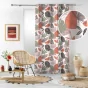 Rideau à œillets 140 x 240 cm – Coton imprimé BIANCA – Motif feuillage tendance