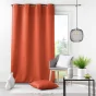 Rideau grande hauteur à œillets 140 x 280 cm – Polyester uni Essentiel Terracotta