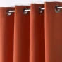 Rideau À Œillets 140 x 260 cm Polyester Uni Essentiel - Terracotta