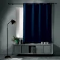 Rideau occultant à œillets 140 x 180 cm – Uni Navy – Petite hauteur –
