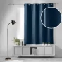 Rideau occultant à œillets 140 x 180 cm – Uni Navy – Petite hauteur –