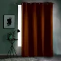 Rideau Occultant Grande Hauteur 135 x 280 cm – Uni Terracotta – À Œillets