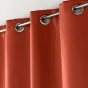 Rideau Occultant Grande Hauteur 135 x 280 cm – Uni Terracotta – À Œillets
